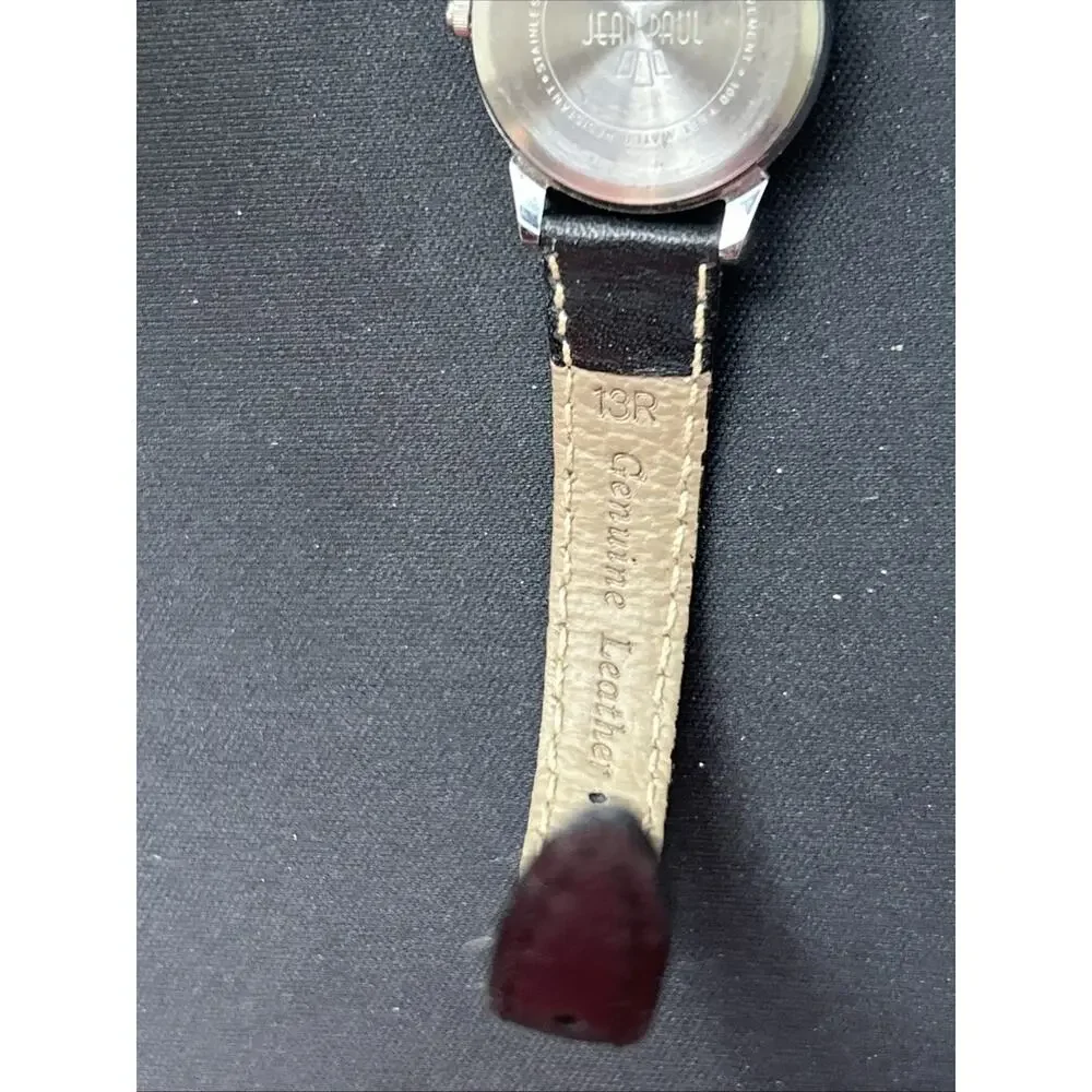 Jean Paul Silver Tone Case Black Dial And Band Women’s Quartz Watch